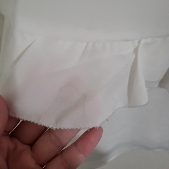 Women's L'atiste Applique Embroidery Floral Ruffle White Mini‎ Dress - Picture 6 of 10